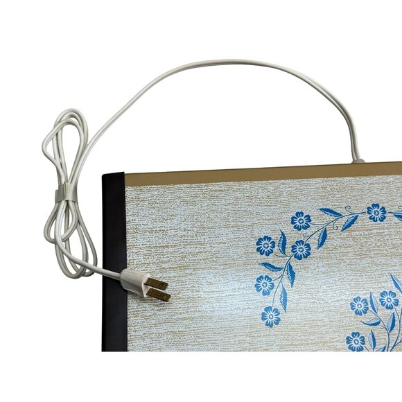 Vintage Warm-O-Tray Electric Food Warmer With Blue Floral Design By Atlantic Pre - Picture 6 of 14